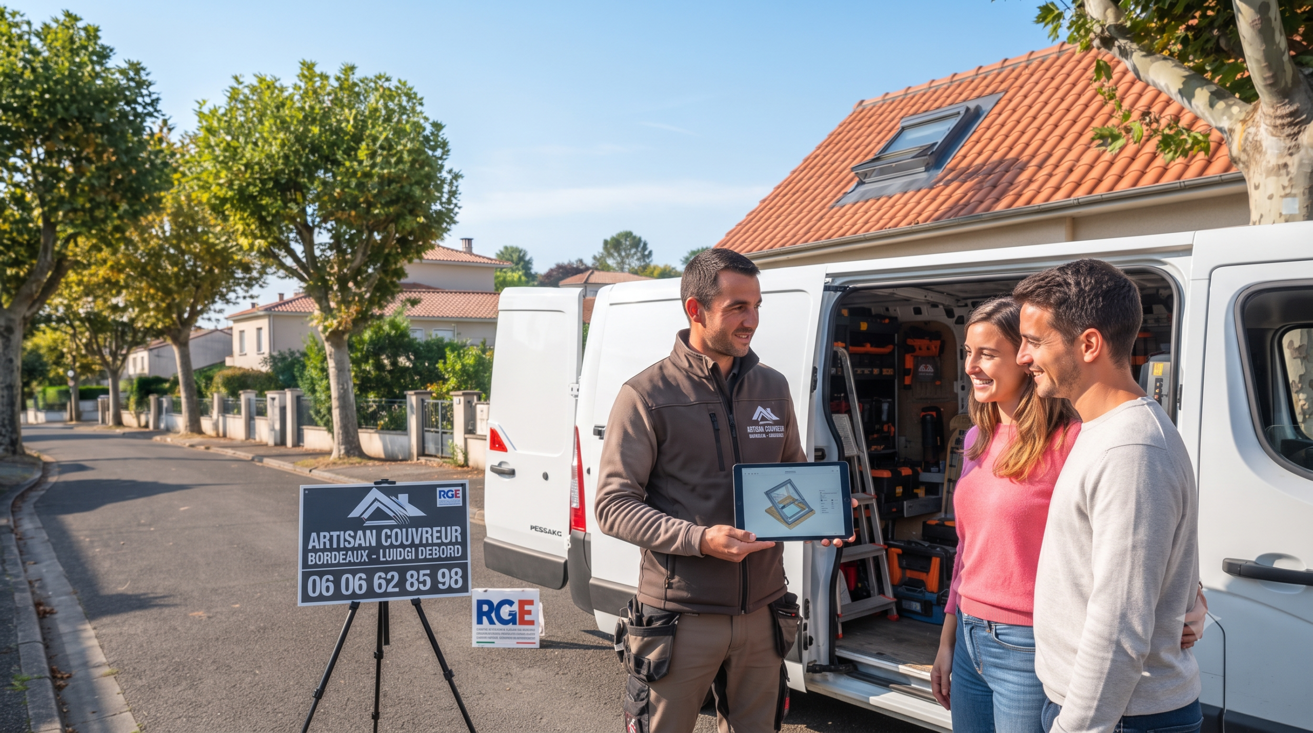 Consultation et conseil client pour pose Velux à Pessac par Artisan Couvreur Bordeaux