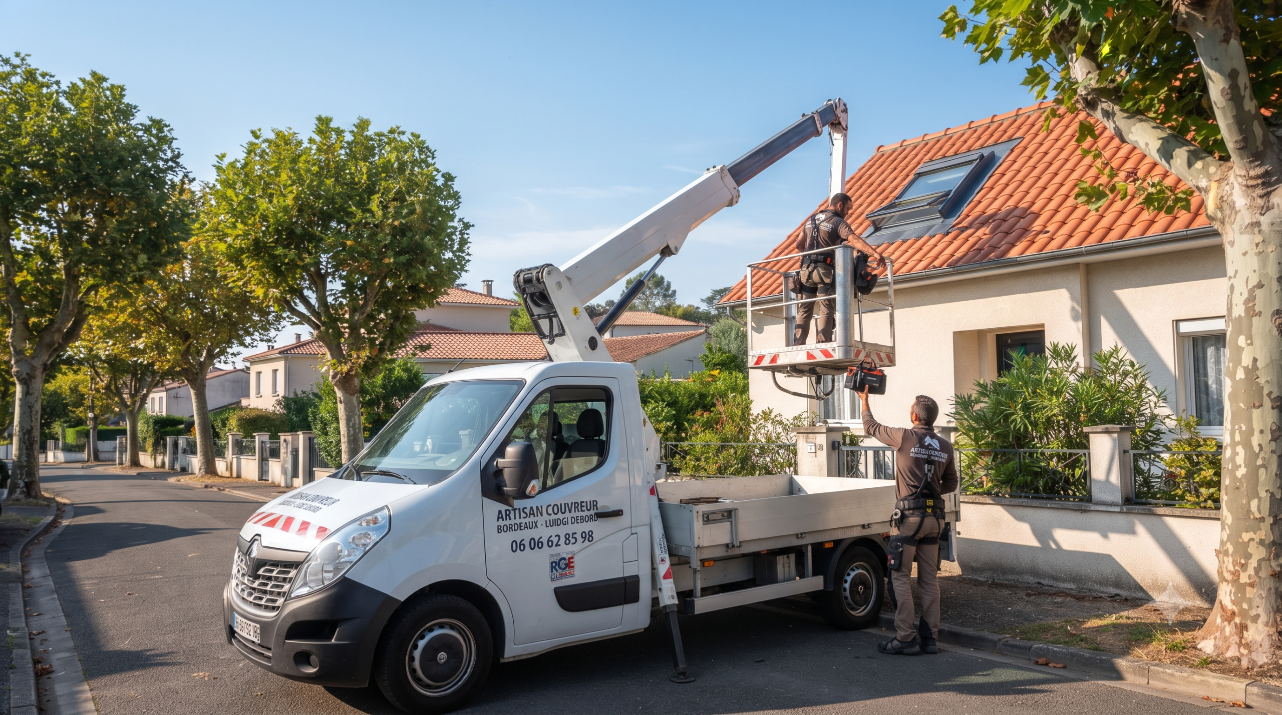 Logistique de chantier et équipement professionnel pour pose Velux à Pessac